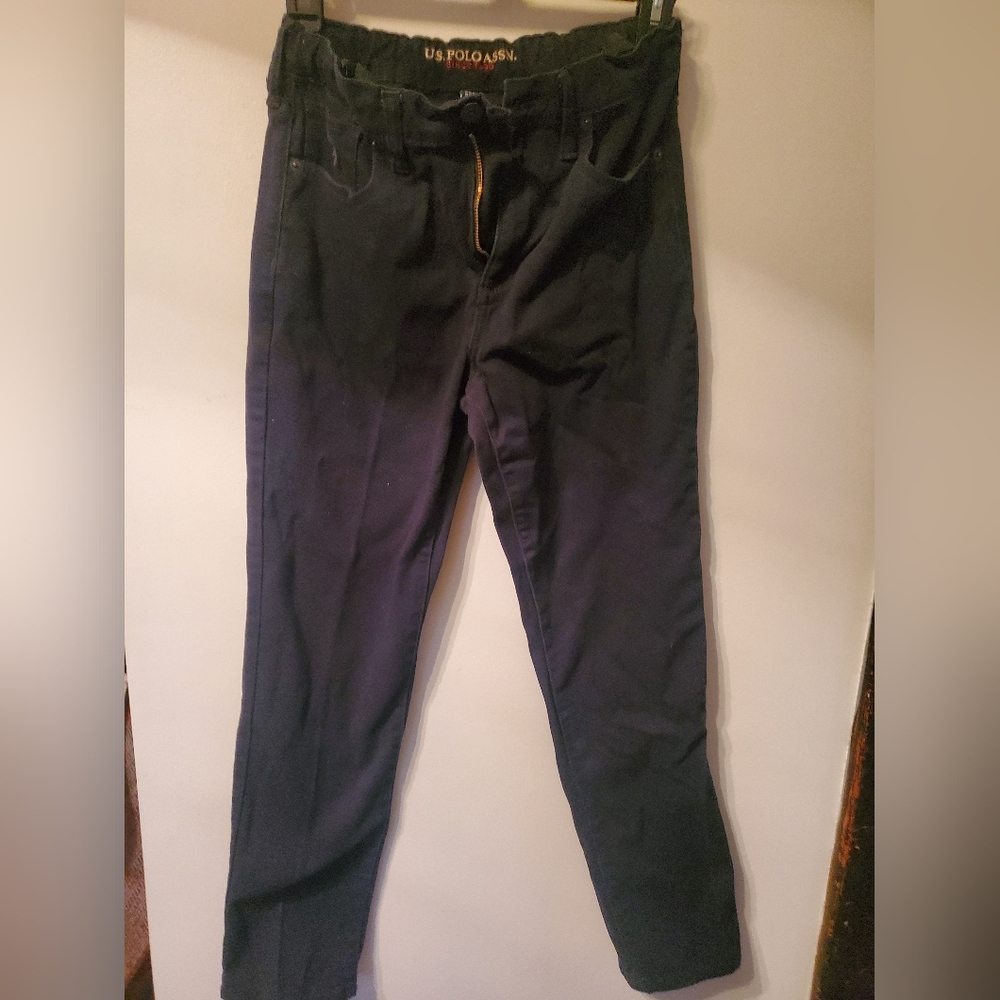 U.S. Polo Assn. Boy's Black Chinos